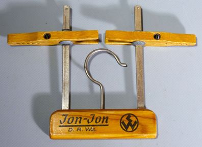 Reisekleiderbügel Klappkleiderbügel Kleiderbügel Jon-Jon D.R. Wz Holz 20er/30er Jahre