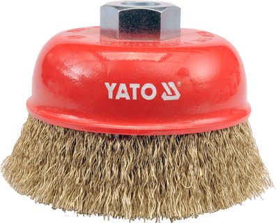 Rundbürste mit Gewinde M14, 100 mm, gewellter Messingdraht