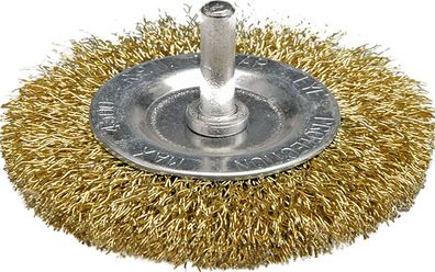 Topfbürste mit Schaft 100 mm, gewellter Messingdraht