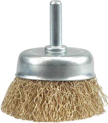 Frontbürste mit Schaft 50 mm, gewellter Draht