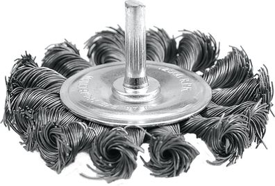 Topfbürste mit Schaft 75 mm, gezopfter Draht