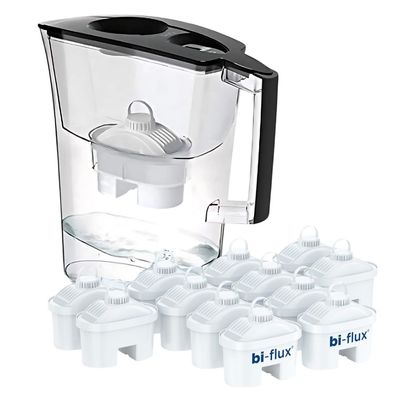 LAICA Primeline Wasserfilterkanne 3L Schwarz mit Digitaltimer 1 Bi-Flux