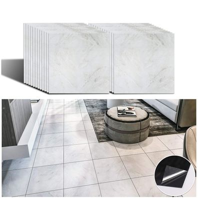 Veelike Selbstklebende Bodenfliesen Marmoroptik hellgrau 22 Stéck 30x30