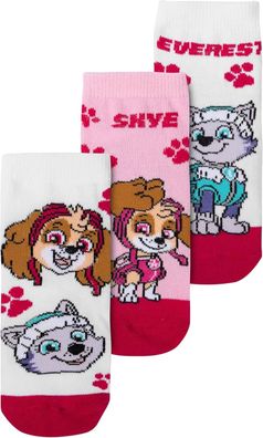 Paw Patrol Socken für Mädchen Kinder Sneaker Kindersocken Söckchen (3er Pack)