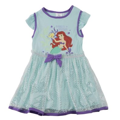Disney Princess Kinder Sommerkleid bequemes Baumwollkleid für Freizeit und Urlaub
