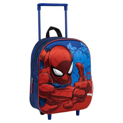 Spiderman 3D Rucksack mit Trolley Kinder Marvel Schultasche