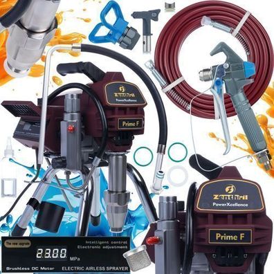 Zenthril Farbspritzgerät Prime F – 2800W 20MPa 4L/min | LCD, 0,035" Düse