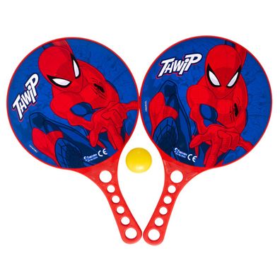 Spiderman 2 Stück Strandspiel Set Paddles mit Ball leichtes Spielzeug für Outdoor