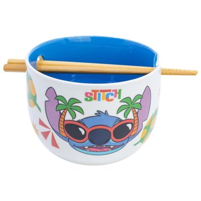 Disney Stitch Keramik Ramen Bowl mit Stäbchen Set in Geschenkverpackung