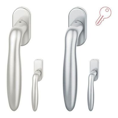 1176 FSB Fenstergriff Fensterbeschlag Alu F1 Edelstahl matt