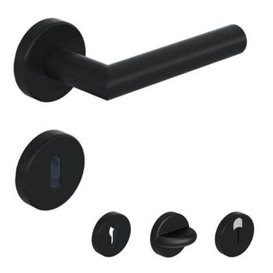 HEWI Rosettengarnitur 162 Tiefschwarz matt Türdrücker Türgriff