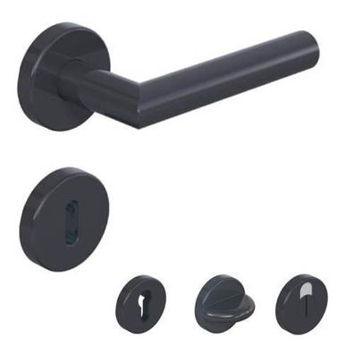 HEWI Rosettengarnitur 162 Anthrazit glänzend Türdrücker Klinke Griff