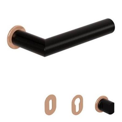 HEWI Türdrücker 162 Mini Rosettengarnitur Tiefschwarz Kupfer Türgriff