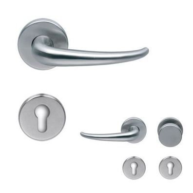 Normbau EST 61 Feuerschutzgarnitur Rosettengarnitur Edelstahl matt