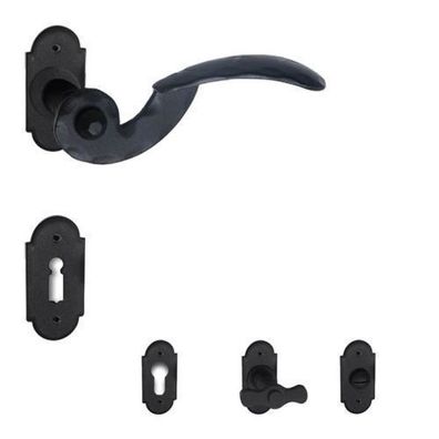 Galbusera Livigno Rosettengarnitur Drücker Schmiedeeisen antikschwarz