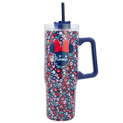Disney Minnie Mouse Trinkflasche Trinkbecher für unterwegs – 940?ml, mit Strohhalm