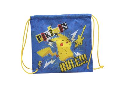 Pokémon Snackbeutel 25 × 25 × 1 cm Brottasche mit Kordelzug für Schule Kindergarte