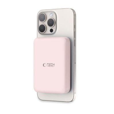 Tech-Protect LifeMag PB11 Powerbank mit MagSafe 10000 mAh 15 W USB-C-Anschluss – Rosa