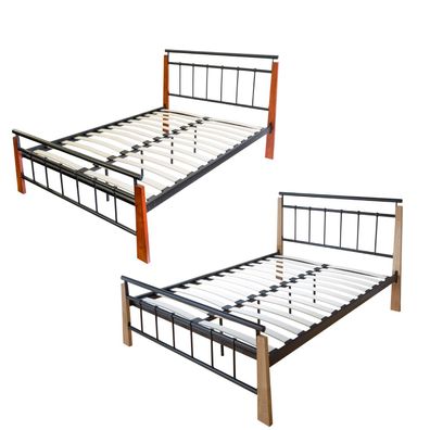 Metallbett Bettgestell Doppelbett Bettrahmen + Lattenrost schwarz 140