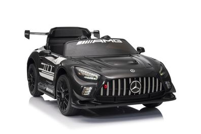 Kinder Elektroauto Mercedes Benz AMG GT3 zwei Motoren+LED+Audio+FB Schwarz