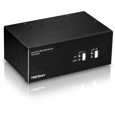 TRENDnet KVM 2-Port DVI USB Switch mit Audio USB 2.0 Hub