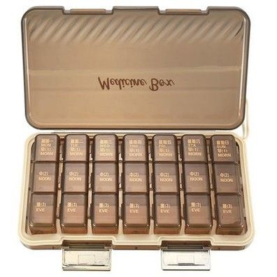 Pillendose 7 Tage 3 Fächer Morgens Mittags Abends Tablettenspender Vitamine