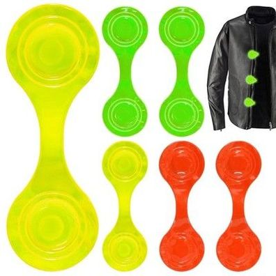 6x Magnetische Reflektoren Kinder 3 Farben Kleidung Rucksack Sicherheit