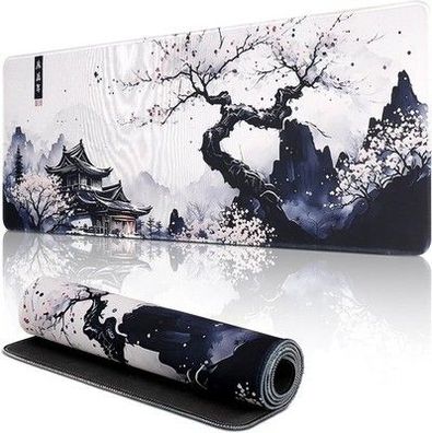 Anime Mauspad XXL Kirschblüte Japanisch Deskmat Gaming Tastatur Matte