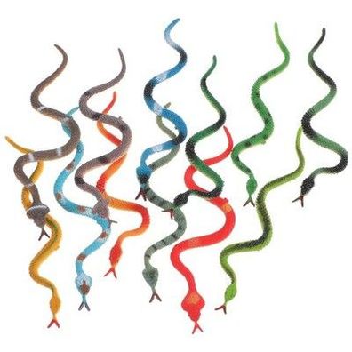 12x Gummischlange realistisch Fake Schlange Halloween Aprilscherz Stressabbau