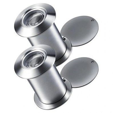2x Türspion 200° Weitwinkel mit Abdeckung für 35–50mm Tür gehärtetes Glas