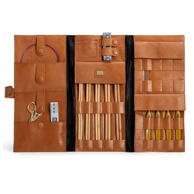 muud Lucy Lederetui 30x43 cm in Whisky zur Aufbewahrung von Zubehör