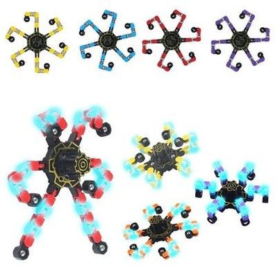 8 x Leuchtende Roboter Fidget Spinner Spielzeug Fingerspitze Gyro Adhs Autismus