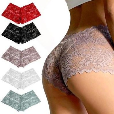 5x Damen String Spitze Nahtlos Sexy Höschen Mehrfarbig