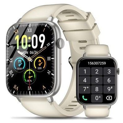 Smartwatch 1.83" HD Uhr Herzfrequenz 113+ Sportmodi Fitness IP68 wasserdicht