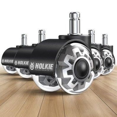 5x Bürostuhl Rollen 11mm Bodenschonend Leise für Parkett Laminat