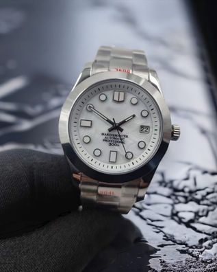 Armbanduhr Datejust Weißes Zifferblatt Stahl Oyster Automatik Luxusuhr 39mm