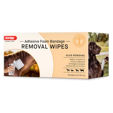 Snögg Animal Care Removal Wipes 12 x 18 cm, 30 Tücher - Sanfte Entfernung von