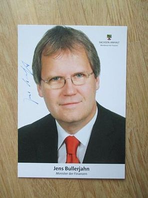Sachsen-Anhalt Minister SPD Jens Bullerjahn - handsigniertes Autogramm!!!