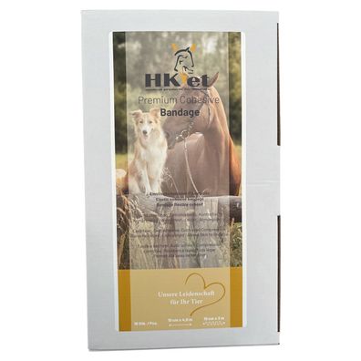 HKVet HK 100 Bandage, 10 cm x 4,5 m, 18 Stück - Flexible Bandage für Tiere