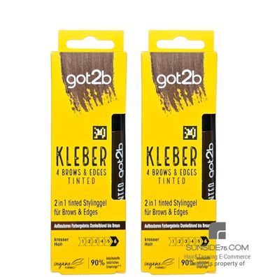 Schwarzkopf Got2b/Kleber 4 Brows&Edges Tinted "Dunkelblond bis Braun" 2x16ml