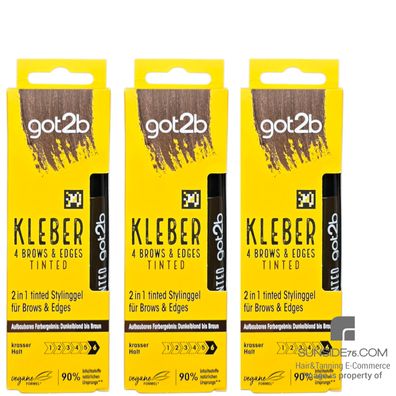 Schwarzkopf Got2b/Kleber 4 Brows&Edges Tinted "Dunkelblond bis Braun" 3x16ml