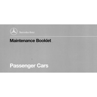 Mercedes-Benz W 126 Maintenance Booklet Passenger Cars Wartungsheft Scheckheft