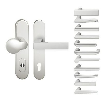 FSB 73 7384 Schutzgarnitur Wechselgarnitur Langschild Alu F1 Türbeschlag