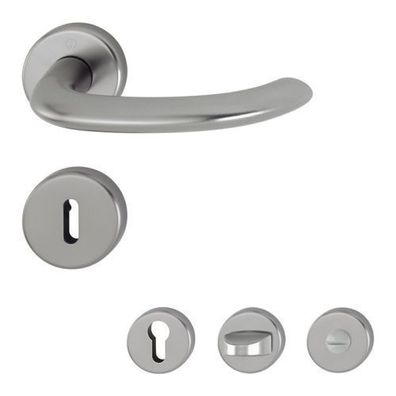 Hoppe Marseille Türdrücker Rosettengarnitur BB PZ WC Stahl Türklinke Türgriff