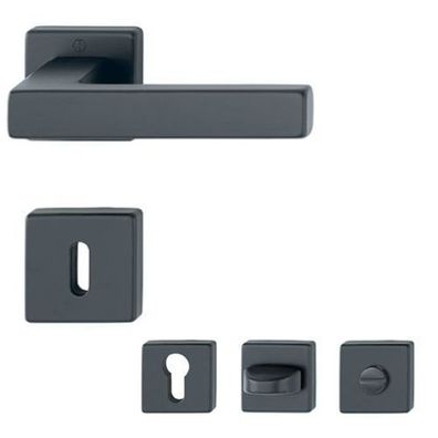 Hoppe Austin Rosettengarnitur schwarz matt Türdrücker BB PZ WC Klinke Türgriff