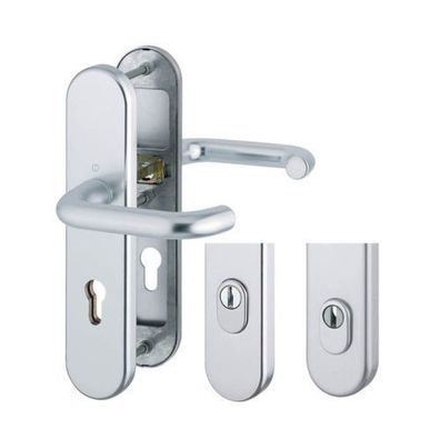 HOPPE Schutzgarnitur Paris PZ Drückergarnitur Alu F1 Langschild Schutzbeschlag