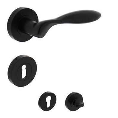 Intersteel George Rosettengarnitur BB PZ WC schwarz Türdrücker Türgriff