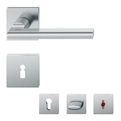 FSB 1035 eckige Rosettengarnitur Edelstahl matt Türbeschlag Türgriff