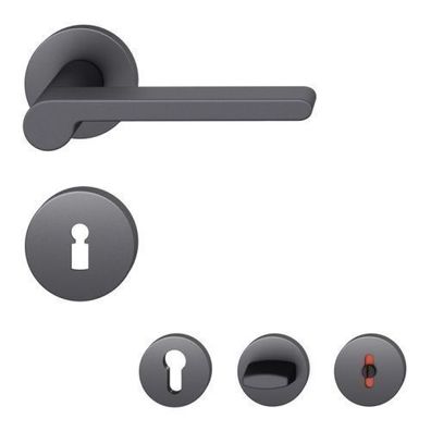 FSB 1021 Rosettengarnitur Alu schwarz gestrahlt Türgriff Türbeschlag