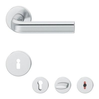 12 1242 FSB Türdrücker Rosettengarnitur Edelstahl matt Klasse 4